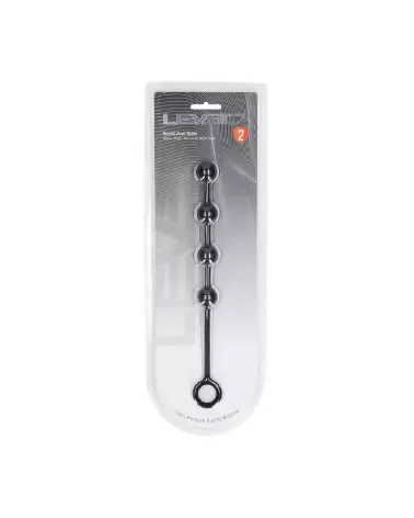 Balles Anales en Silicone Noir Levelz by Shots - Chapelet Anal 20mm - Sécurité et Plaisir-1