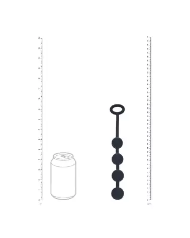 Balles Anales en Silicone Noir Levelz by Shots - Chapelet Anal 20mm - Sécurité et Plaisir-4