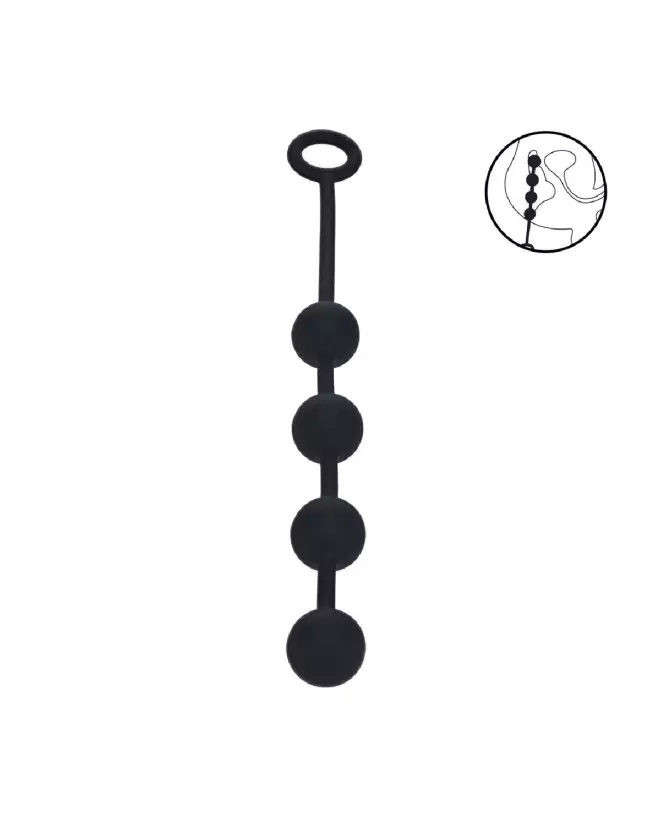 Image des Balles Anales en Silicone Noir de Levelz by Shots, 30mm-7
