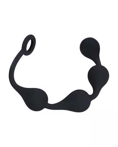 Image des Boules Anales en Silicone Waterdrop 30mm Noir par Levelz by Shots-3