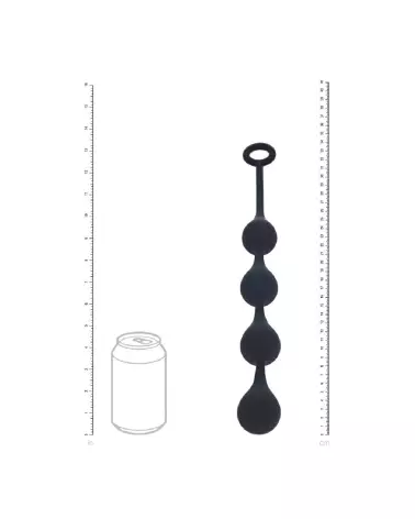 Image des Boules Anales en Silicone Waterdrop 30mm Noir par Levelz by Shots-4
