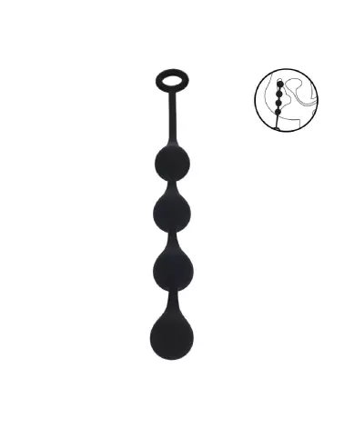 Image des Boules Anales en Silicone Waterdrop 30mm Noir par Levelz by Shots-6