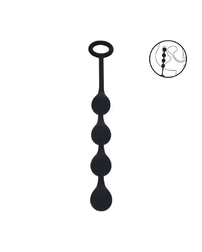 Image des Boules Anales Waterdrop en Silicone Noir 20mm par Levelz by Shots-7