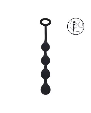 Image des Boules Anales Waterdrop en Silicone Noir 20mm par Levelz by Shots-7
