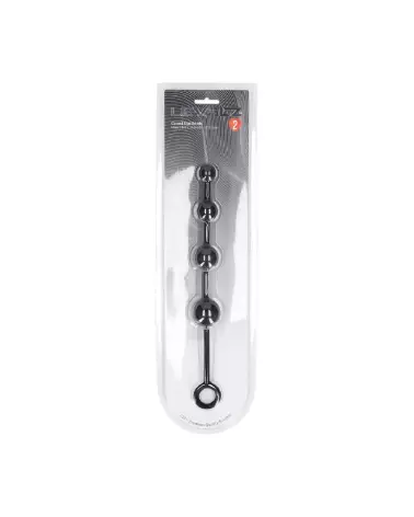 Perles anales en silicone noir courbées de Levelz by Shots pour confort et plaisir-1