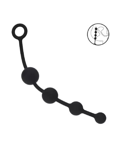 Perles anales en silicone noir courbées de Levelz by Shots pour confort et plaisir-5
