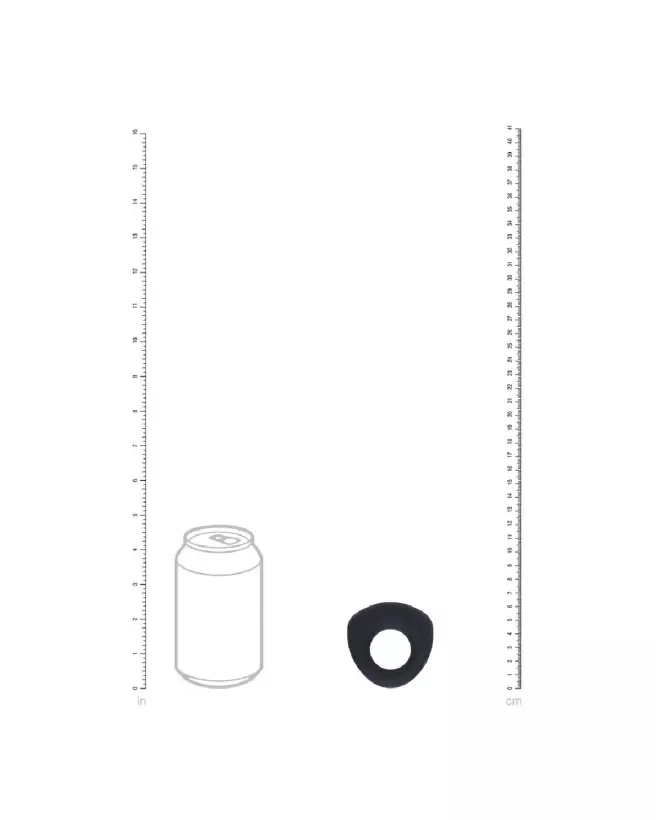 Cockring vibrant noir en silicone liquide de Levelz by Shots-3