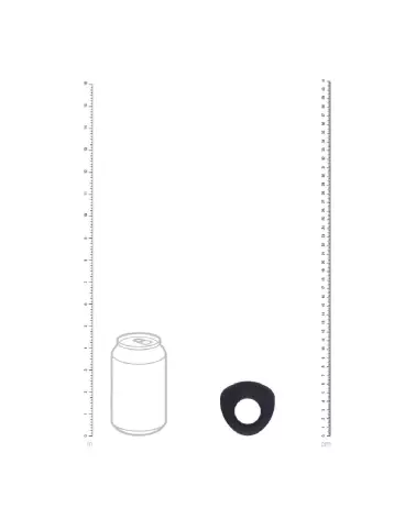 Cockring vibrant noir en silicone liquide de Levelz by Shots-3