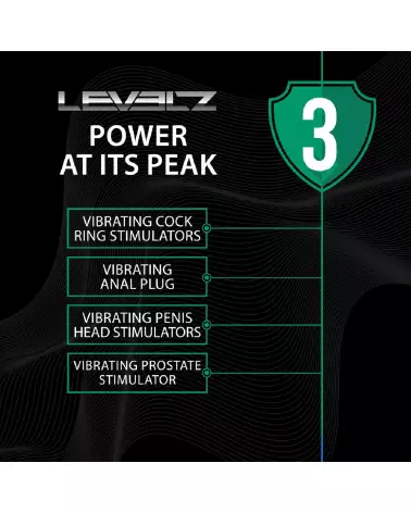 Cockring vibrant noir en silicone liquide de Levelz by Shots-4