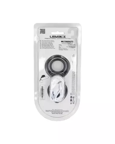 Anneau vibrant noir Levelz by Shots pour pénis et testicules avec stimulateur-1