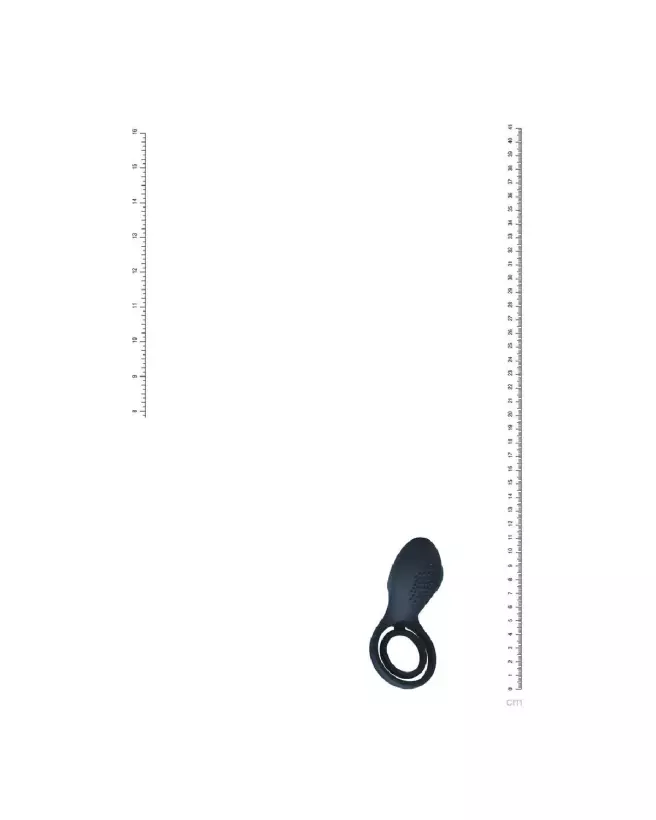Anneau vibrant noir Levelz by Shots pour pénis et testicules avec stimulateur-2