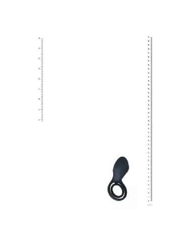 Anneau vibrant noir Levelz by Shots pour pénis et testicules avec stimulateur-2