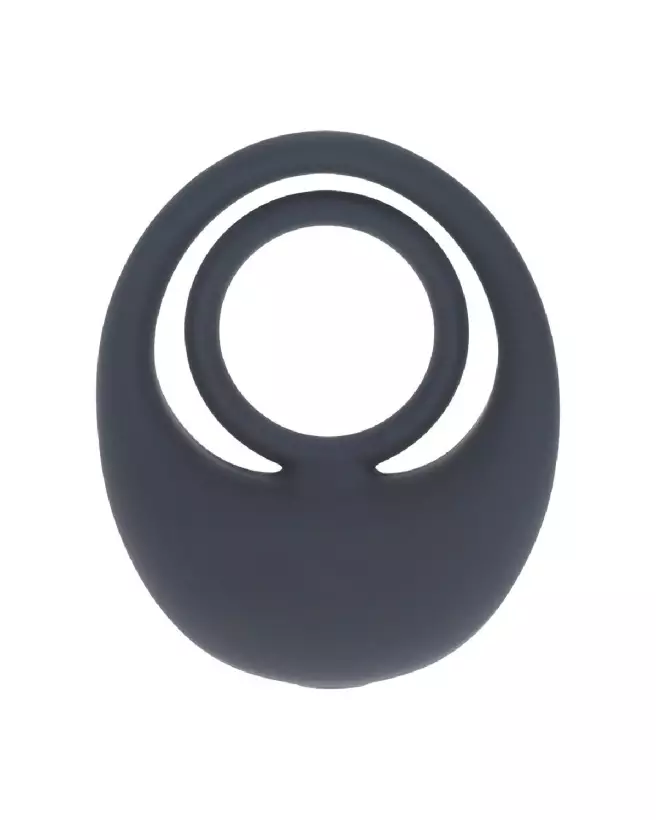 Anneau vibrant Levelz by Shots en silicone liquide pour pénis et testicules, couleur noire-3