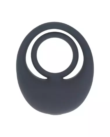 Anneau vibrant Levelz by Shots en silicone liquide pour pénis et testicules, couleur noire-3