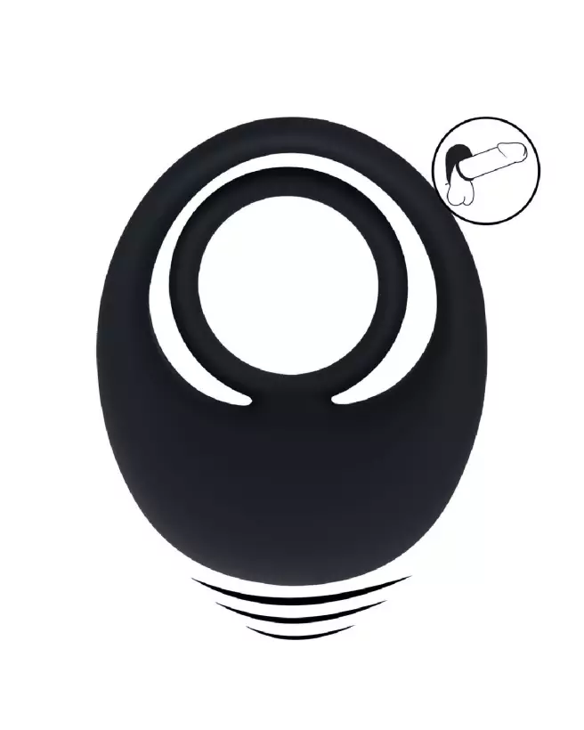 Anneau vibrant Levelz by Shots en silicone liquide pour pénis et testicules, couleur noire-7