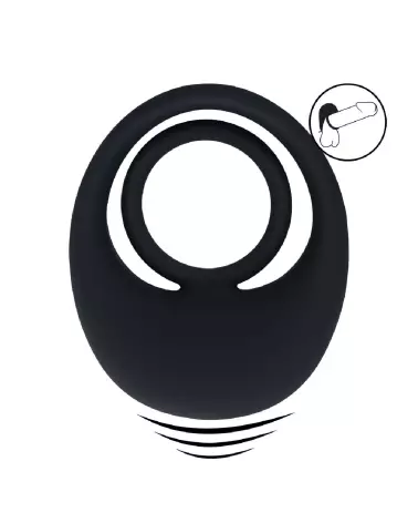 Anneau vibrant Levelz by Shots en silicone liquide pour pénis et testicules, couleur noire-7