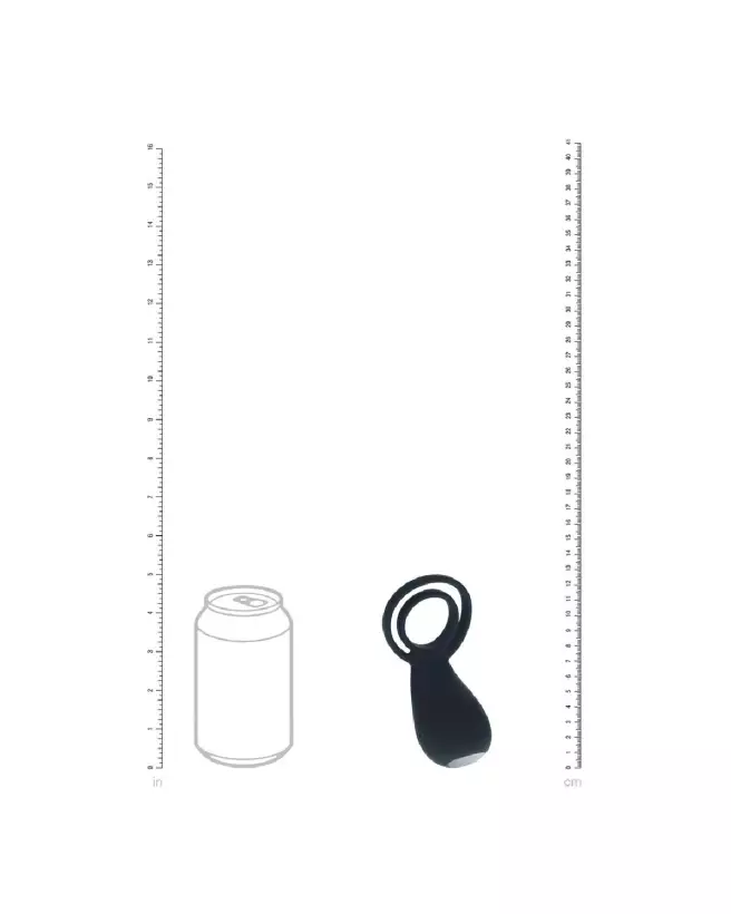 Anneau vibrant Levelz by Shots pour pénis et testicules avec stimulateur en forme de patte, noir-3
