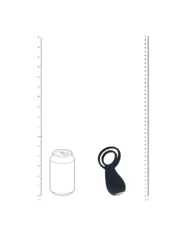Anneau vibrant Levelz by Shots pour pénis et testicules avec stimulateur en forme de patte, noir-3