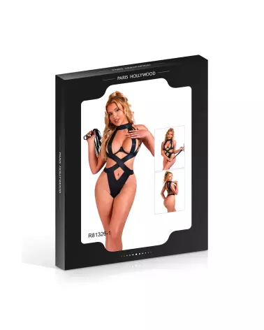 Body noir Paris Hollywood taille S/M en dentelle élégante-4