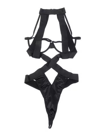Body noir Paris Hollywood taille S/M en dentelle élégante-6