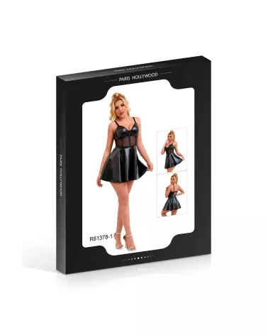 Robe sexy wetlook noir Paris Hollywood taille L/XL-2