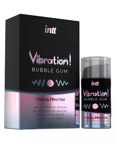 Image de crème stimulante Intt Vibration! Bubble Gum 15 ml pour plaisir intime-3