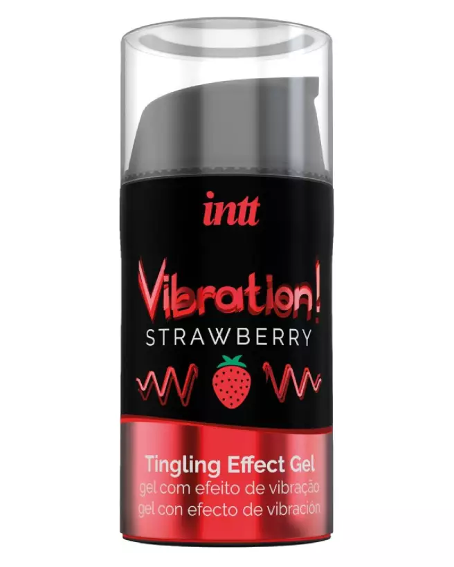 Crème stimulante Intt Vibration Strawberry 15 ml pour sensations intimes-2