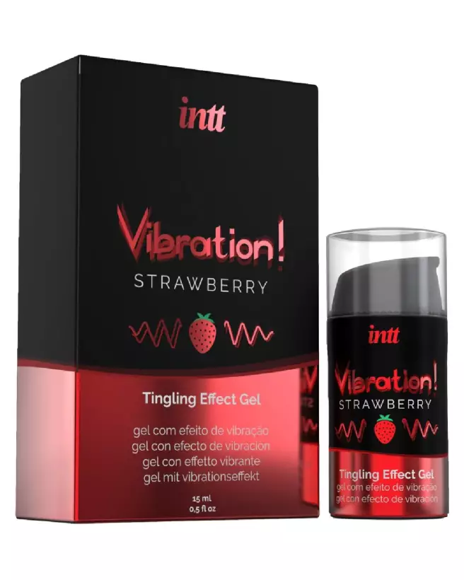 Crème stimulante Intt Vibration Strawberry 15 ml pour sensations intimes-3