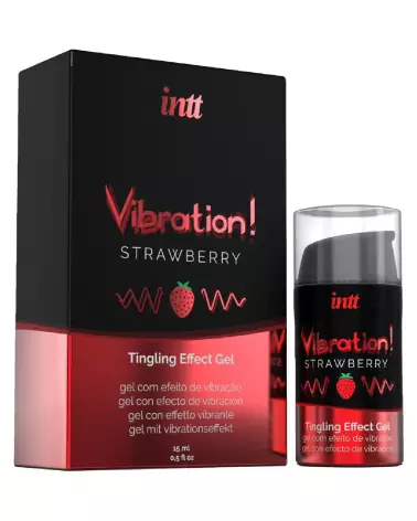 Crème stimulante Intt Vibration Strawberry 15 ml pour sensations intimes-3