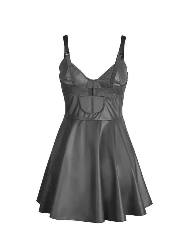 Robe wetlook noire sexy taille S/M de Paris Hollywood-6