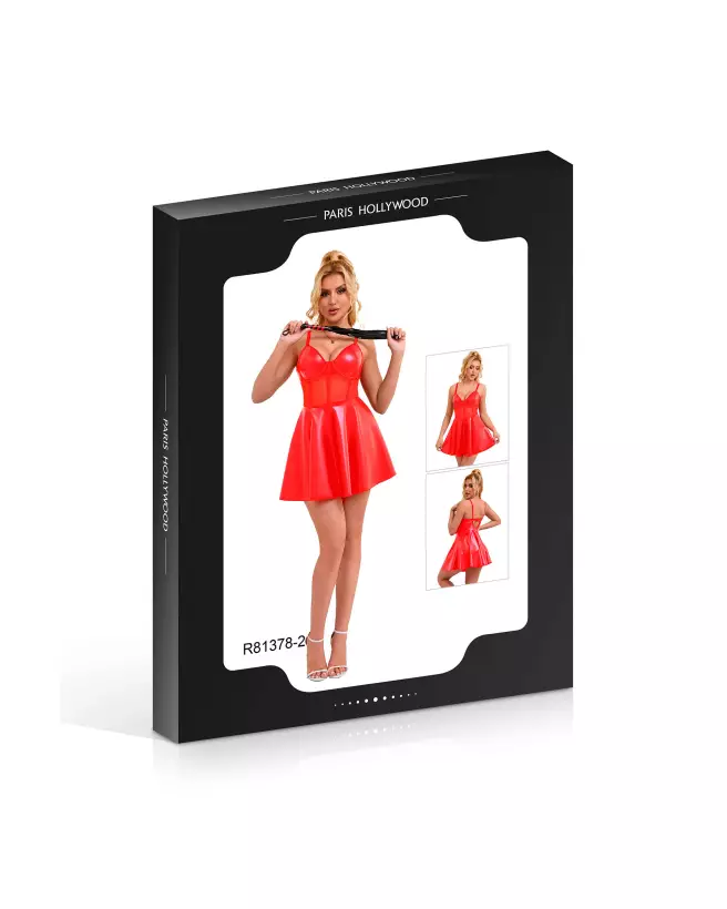 Robe Wetlook Rouge L/XL Paris Hollywood Sexy et Élégante-2