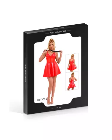 Robe Wetlook Rouge L/XL Paris Hollywood Sexy et Élégante-2