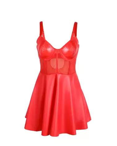 Robe Wetlook Rouge L/XL Paris Hollywood Sexy et Élégante-5